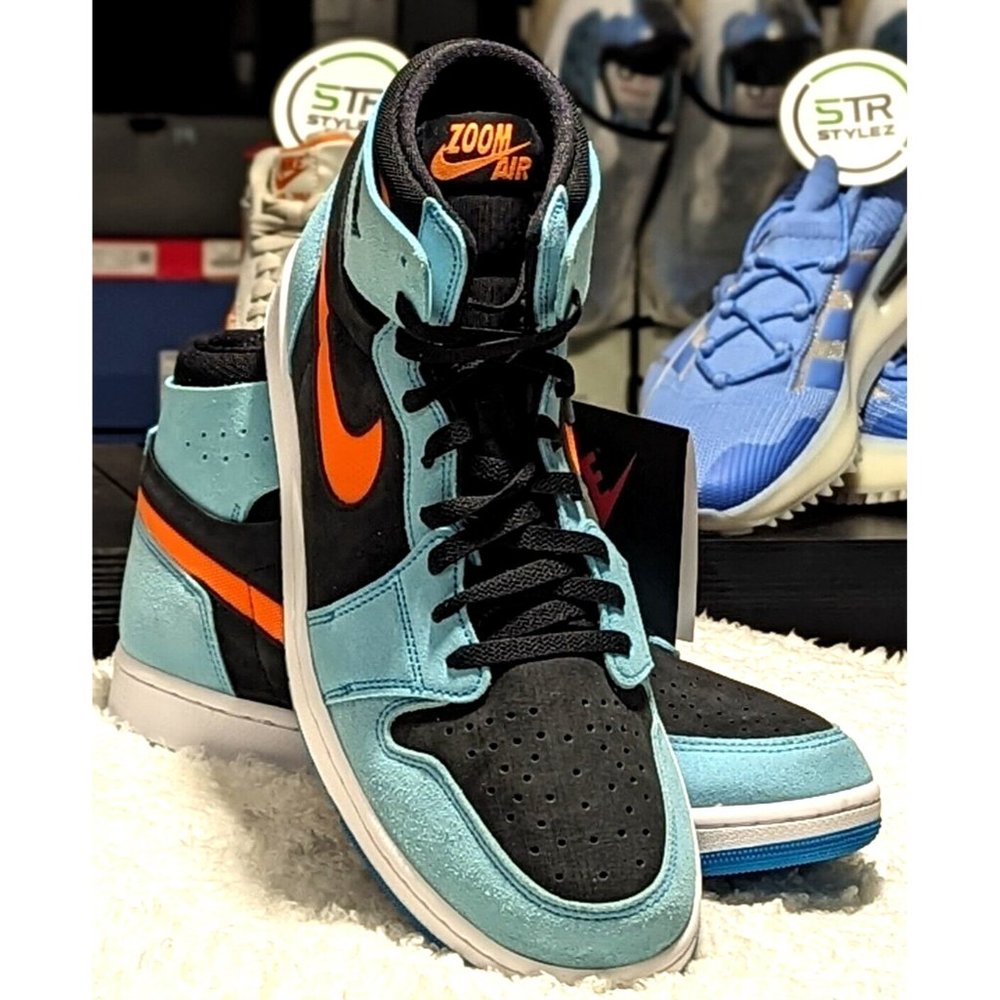 COPY - Nike Air Jordan 1 Zoom CMFT 2 Bleached Aqua Citrus DV1307-408 Size 12 Men